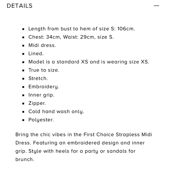 BNWT Hello Molly Strapless Midi Dress - Picture 5 of 6